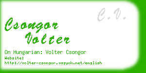 csongor volter business card